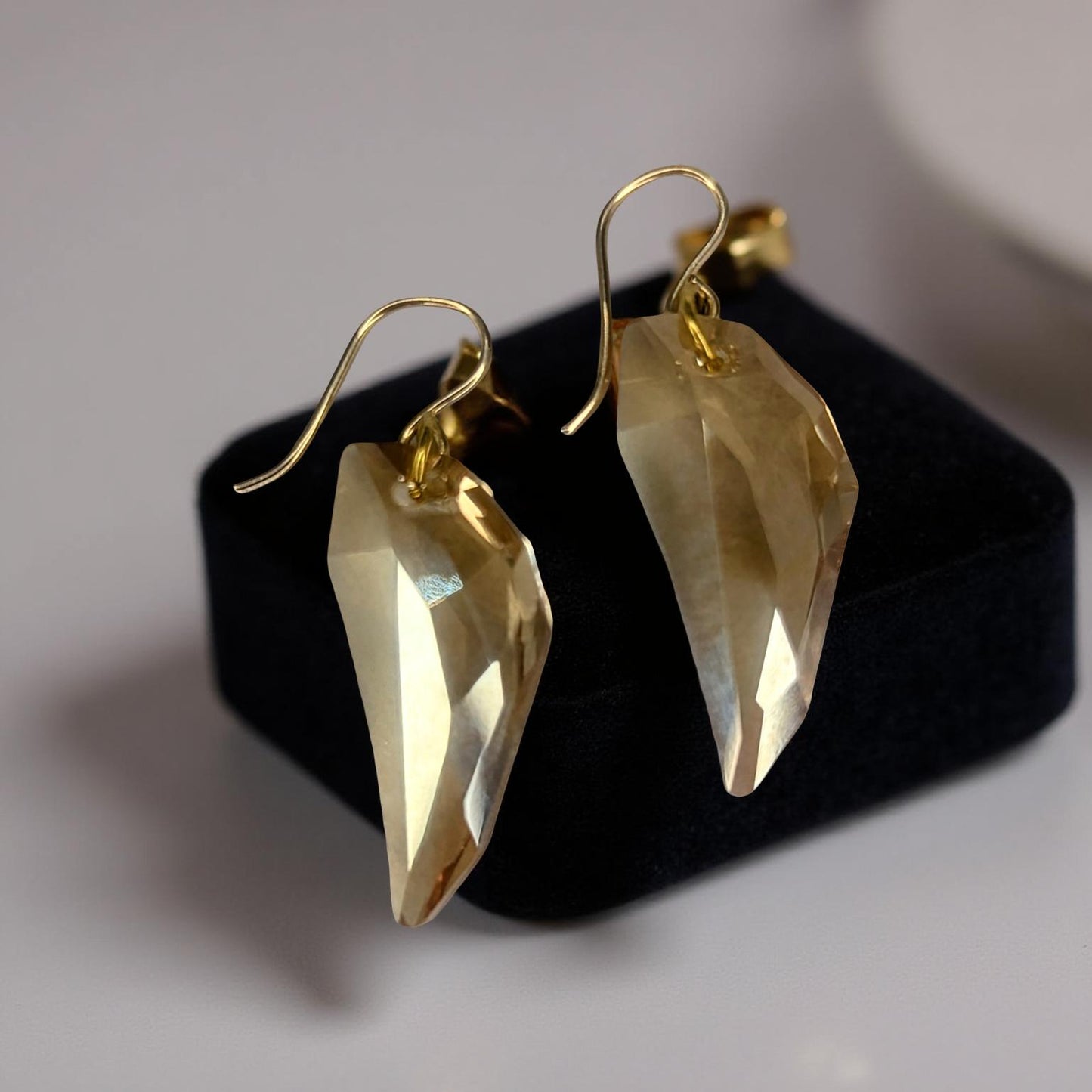 Gold Crystal Earrings