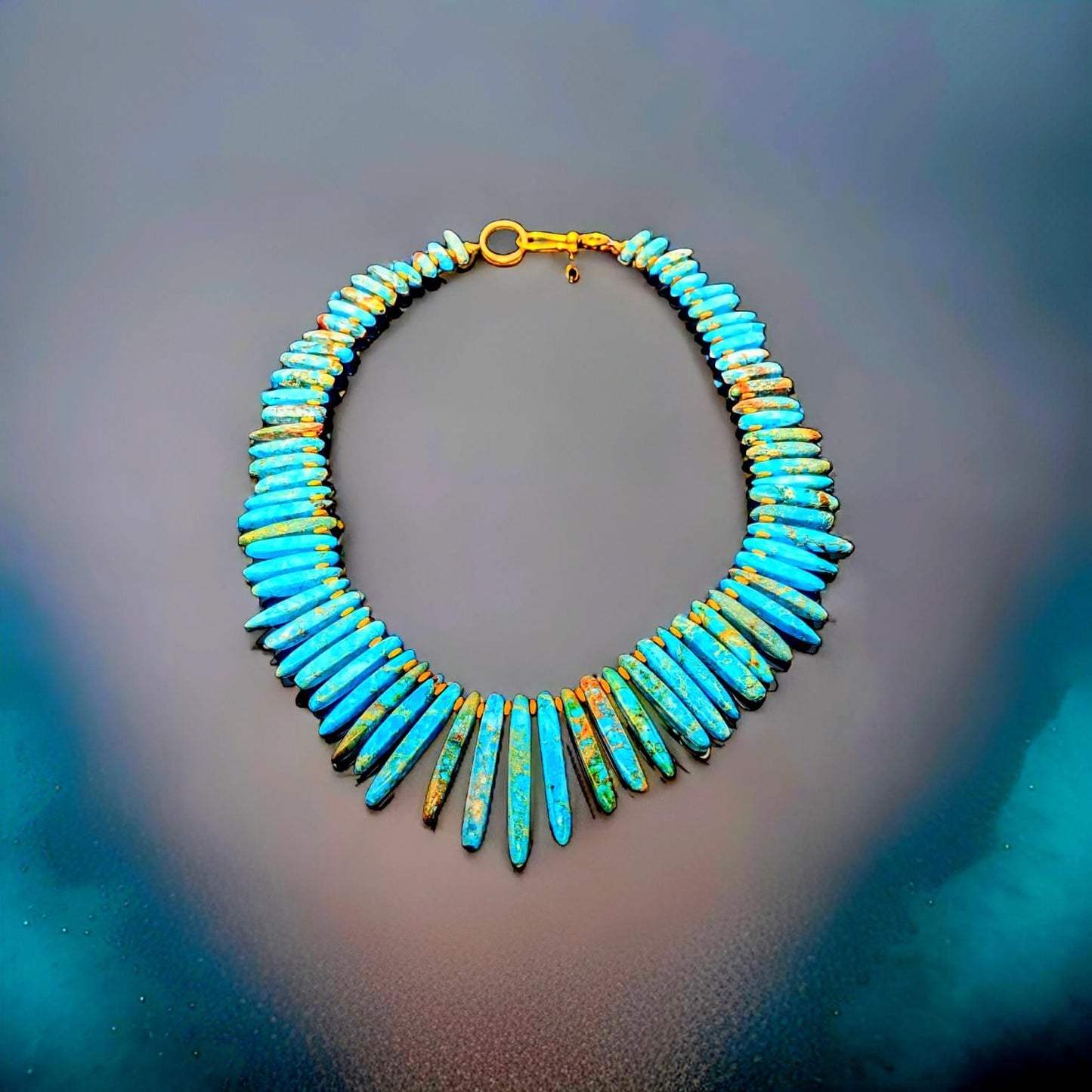 Dramatic Southwest River Jasper Necklace
