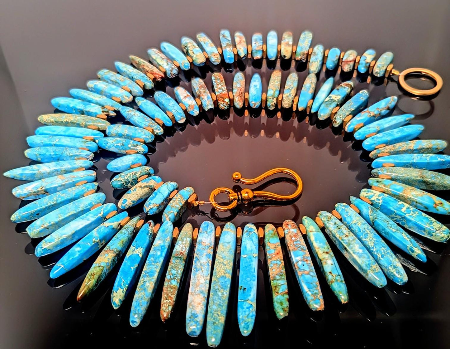 Dramatic Southwest River Jasper Necklace