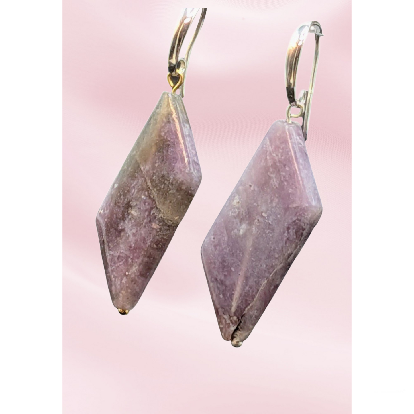 Smokey Amethyst Geometric Earrings