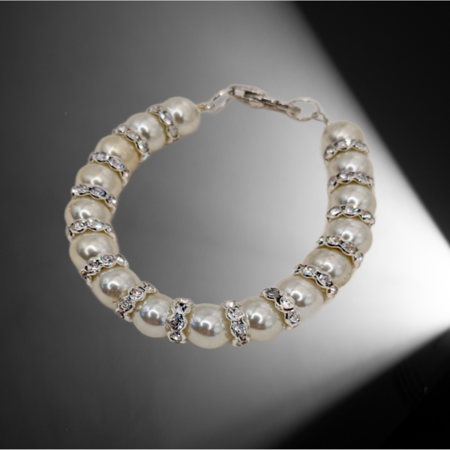 Pearl Bracelet with CZ's