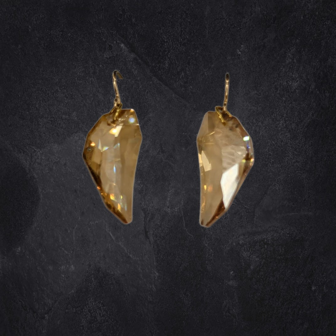 Gold Crystal Earrings