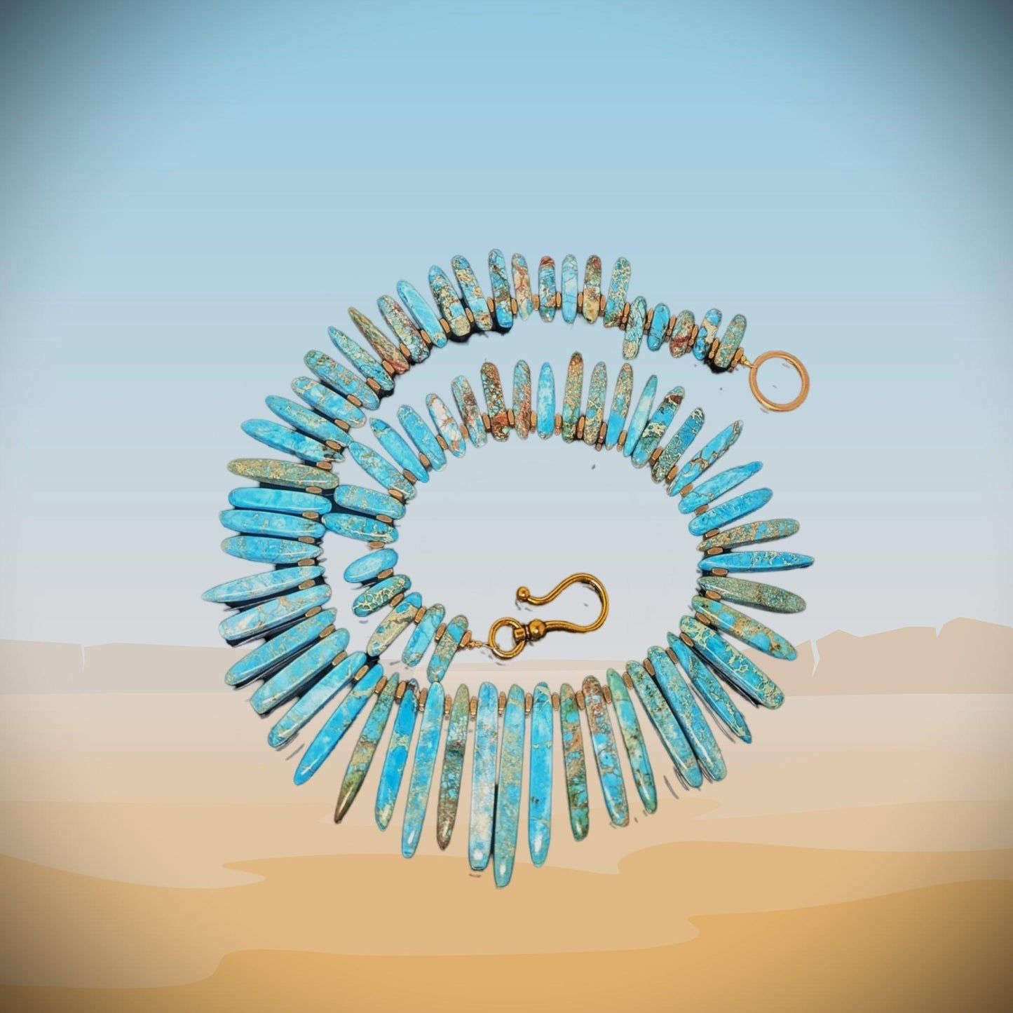 Dramatic Southwest River Jasper Necklace