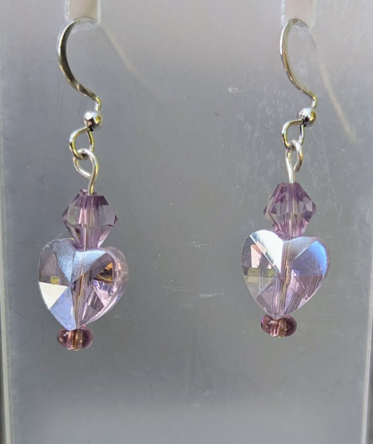 Crystal Heart Earrings