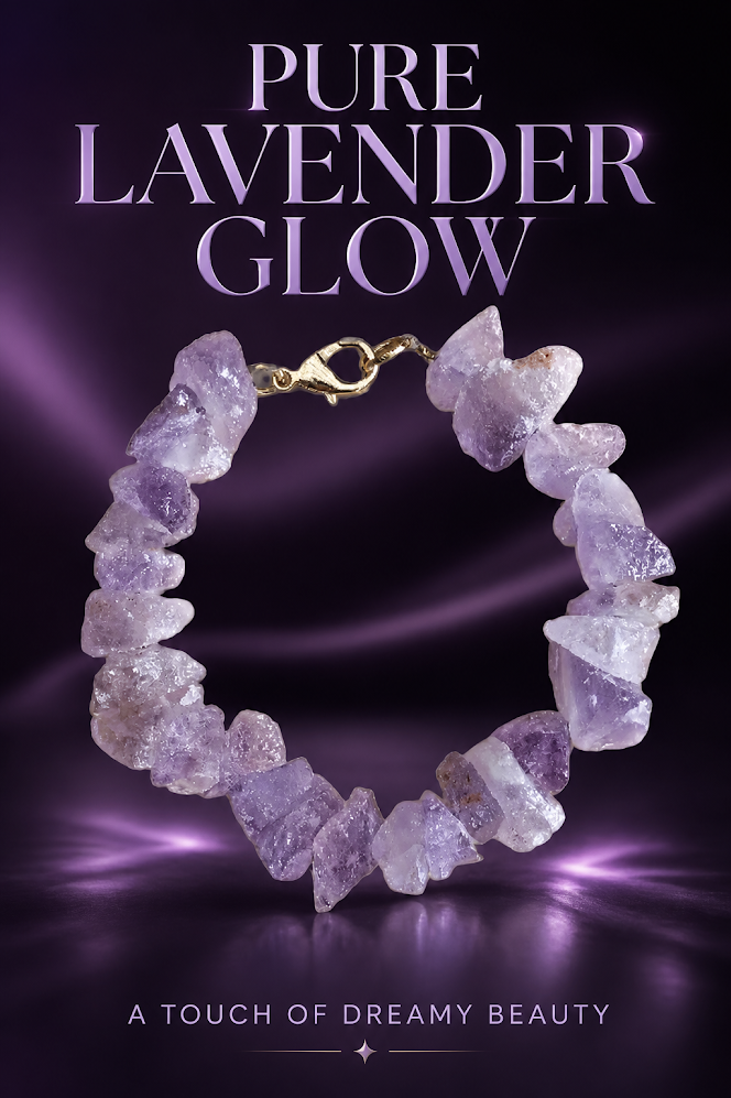 Raw Amethyst Chunk Bracelet – Natural Statement Gemstone Bracelet