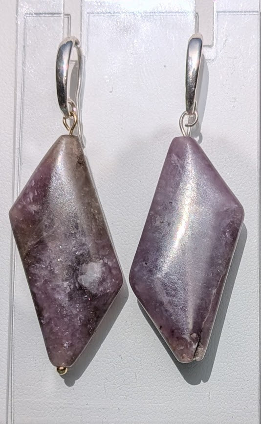 Smokey Amethyst Geometric Earrings