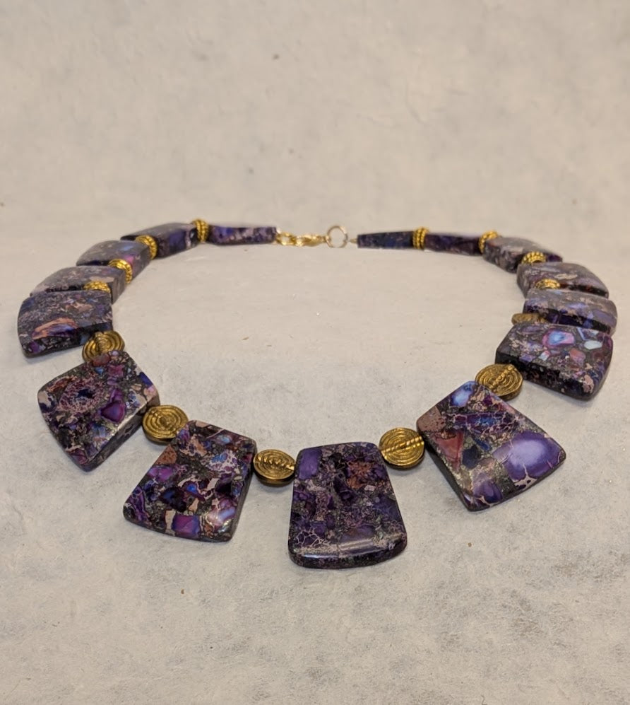 Royal Violet Jasper Statement Necklace