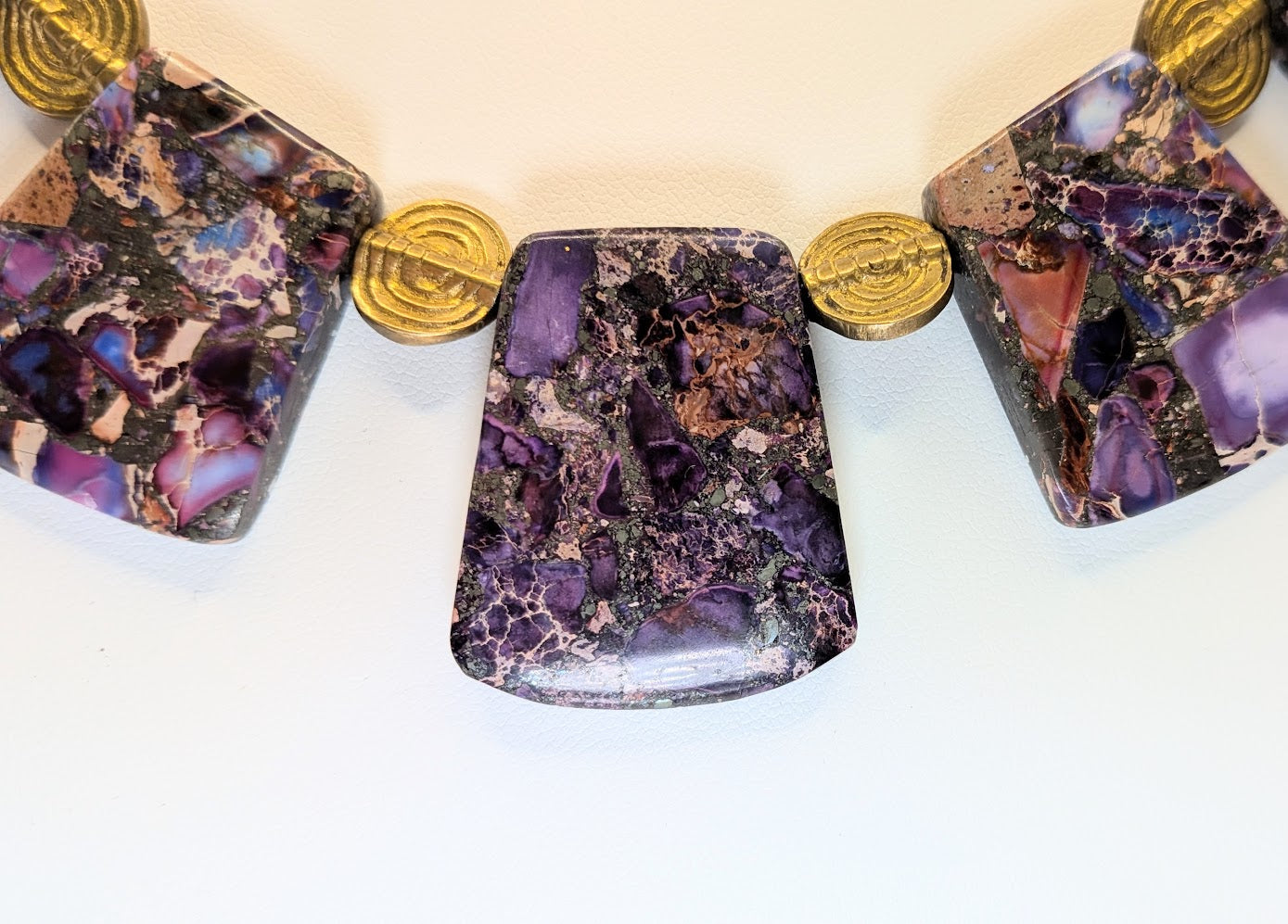 Royal Violet Jasper Statement Necklace