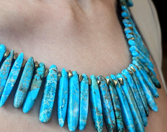 Dramatic Southwest River Jasper Necklace