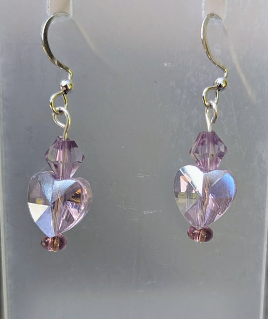 Crystal Heart Earrings